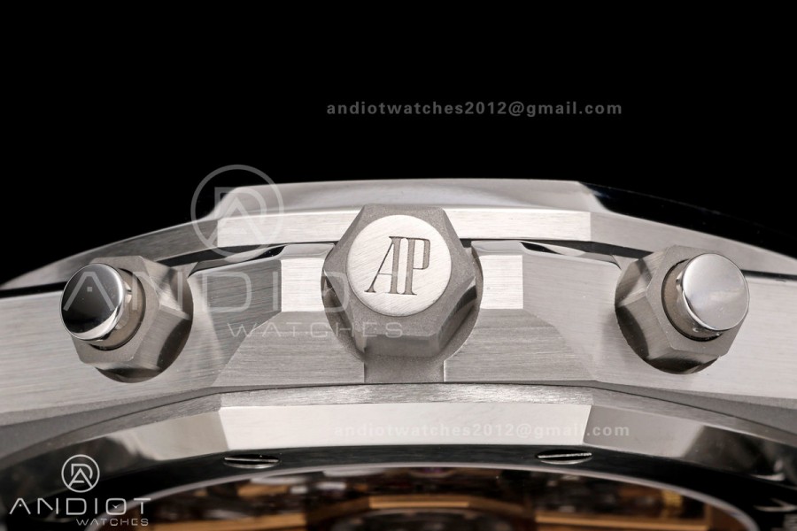 Royal Oak Chrono 26240 SS ZF 1:1 Best Edition Blue Dial on SS Bracelet SA4401 Super Clone V2 (Free Sprung)