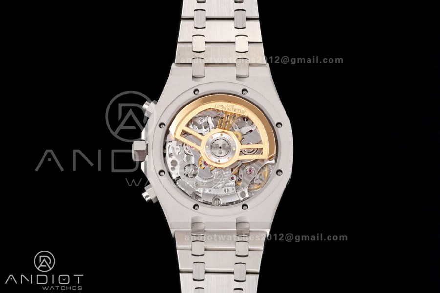 Royal Oak Chrono 26240 SS ZF 1:1 Best Edition Black Dial on SS Bracelet SA4401 Super Clone V2 (Free Sprung)