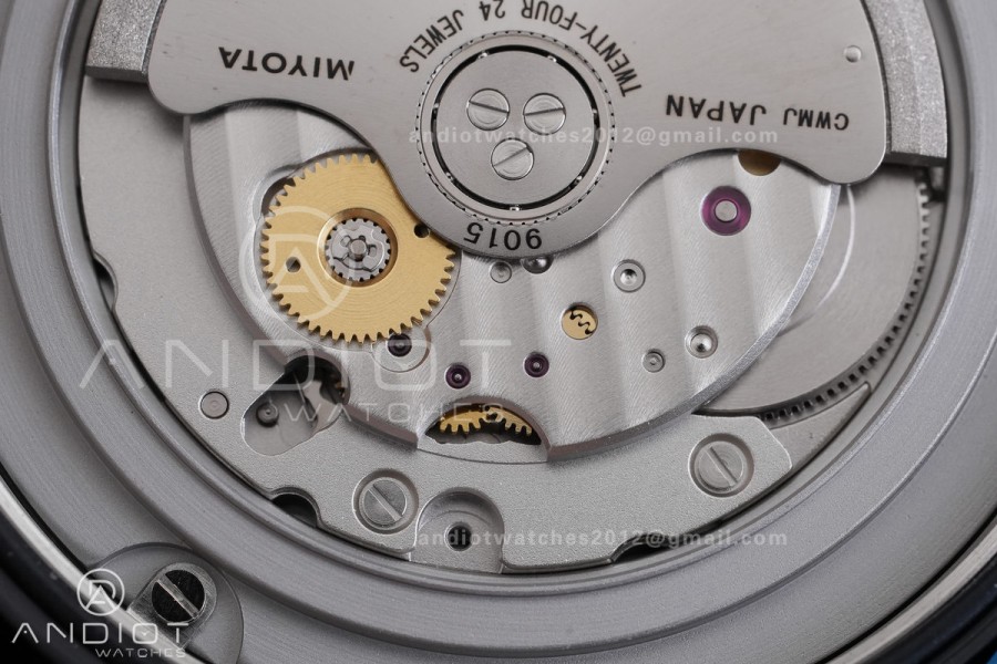 IWC Pilot 41 Top Gun  Ceramic IW328107 M+F Best Edition on Blue Rubber Strap MIYOTA 9015