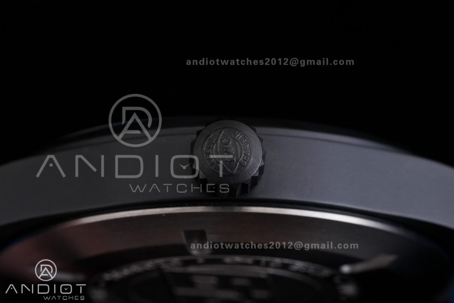 IWC Pilot 41 Top Gun  Ceramic IW328107 M+F Best Edition on Blue Rubber Strap MIYOTA 9015