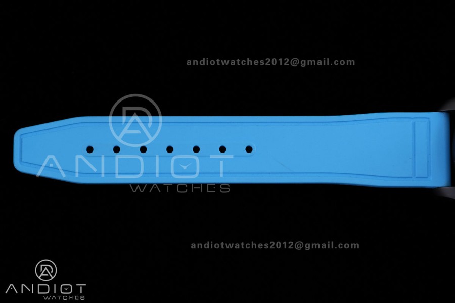 IWC Pilot 41 Top Gun  Ceramic IW328107 M+F Best Edition on Blue Rubber Strap MIYOTA 9015