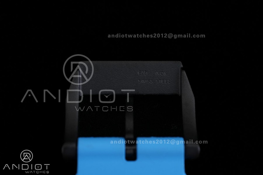 IWC Pilot 41 Top Gun  Ceramic IW328107 M+F Best Edition on Blue Rubber Strap MIYOTA 9015