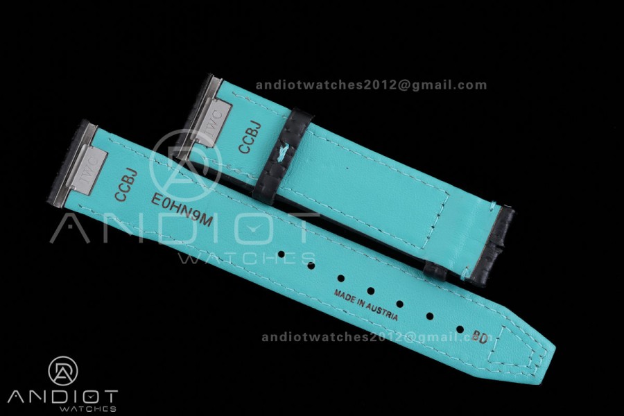 IWC Pilot 41 Top Gun  Ceramic IW328107 M+F Best Edition on Blue Rubber Strap MIYOTA 9015