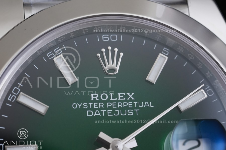DateJust 41 126300 RCF 1:1 Best Edition 904L Steel Green Ombre Dial on Jubilee Bracelet RC3235