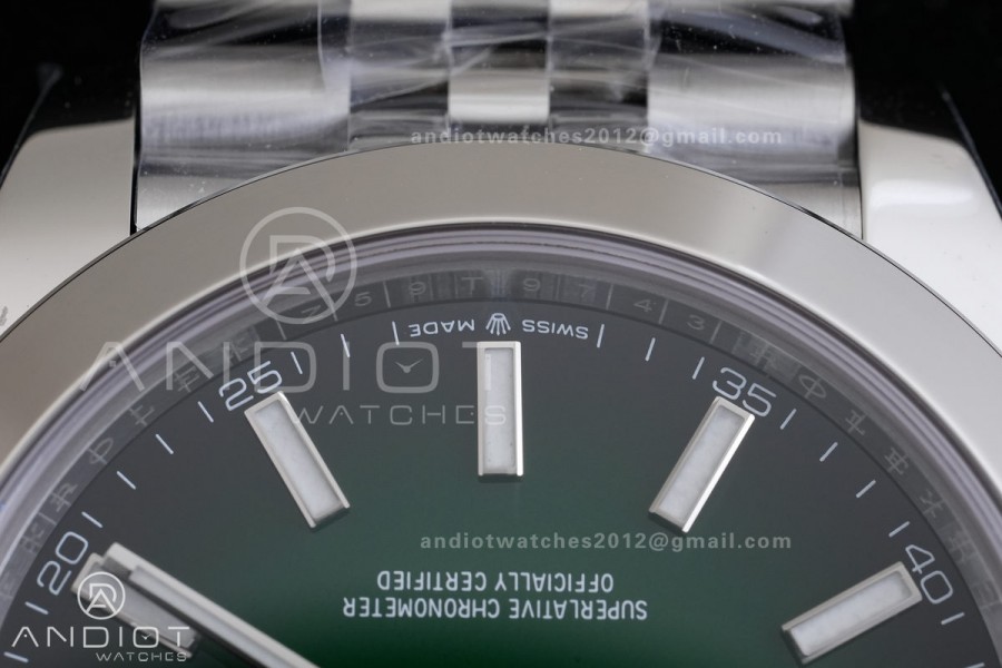 DateJust 41 126300 RCF 1:1 Best Edition 904L Steel Green Ombre Dial on Jubilee Bracelet RC3235