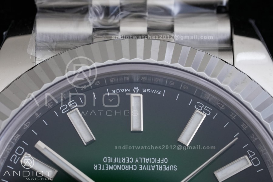 DateJust 41 126334 RCF 1:1 Best Edition 904L Steel Green Ombre Dial on Jubilee Bracelet RC3235