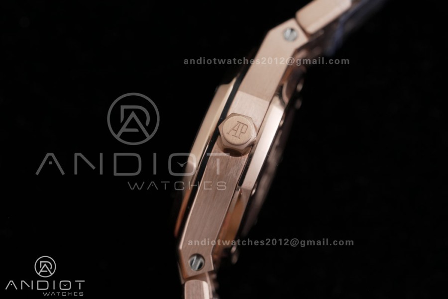 Royal Oak 23mm Frosted RG MF 1:1 Best Edition RG Dial on RG Bracelet Quartz