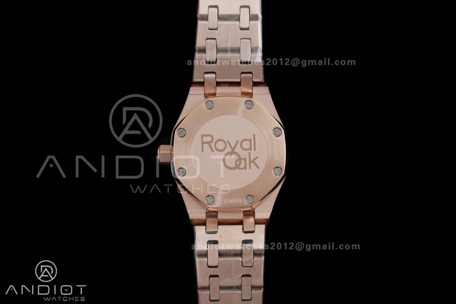 Royal Oak 23mm Frosted RG MF 1:1 Best Edition RG Dial on RG Bracelet Quartz
