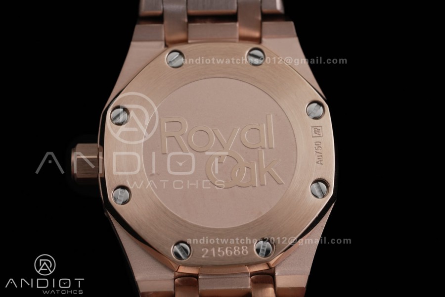 Royal Oak 23mm Frosted RG MF 1:1 Best Edition RG Dial on RG Bracelet Quartz