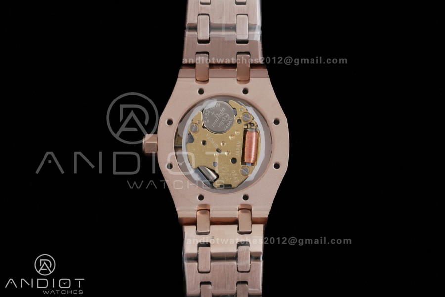 Royal Oak 23mm Frosted RG MF 1:1 Best Edition RG Dial on RG Bracelet Quartz