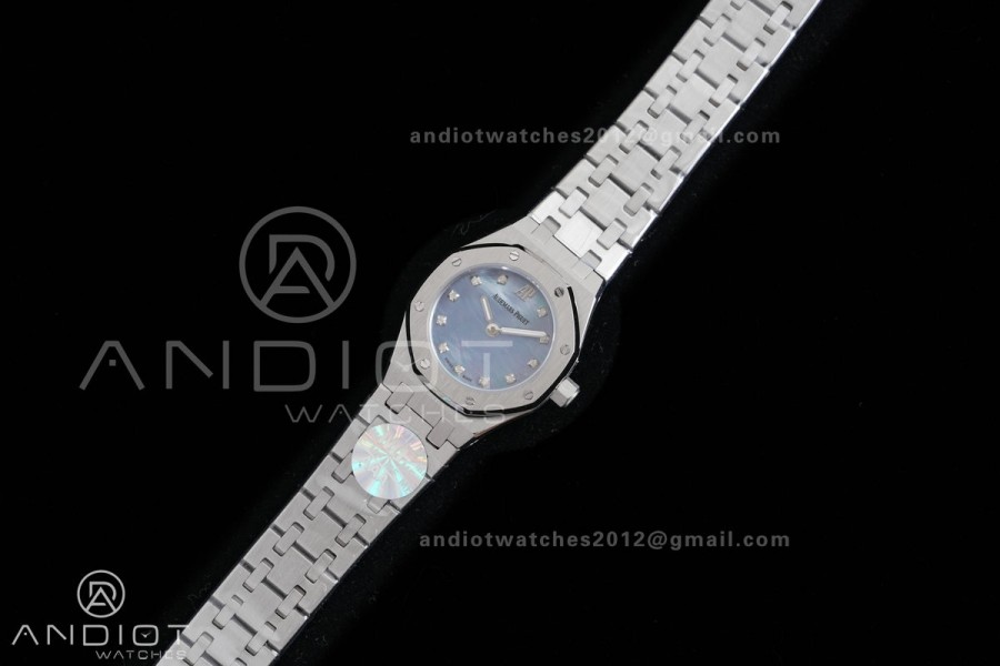 Royal Oak 23mm MF 1:1 Best Edition Blue Mop Dial on SS Bracelet Quartz