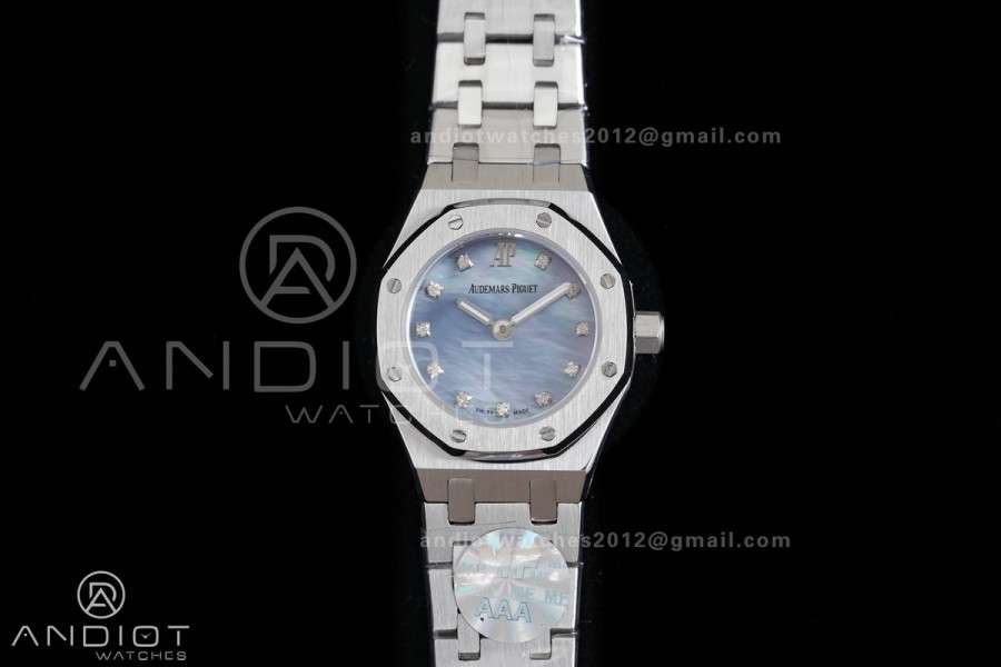 Royal Oak 23mm MF 1:1 Best Edition Blue Mop Dial on SS Bracelet Quartz
