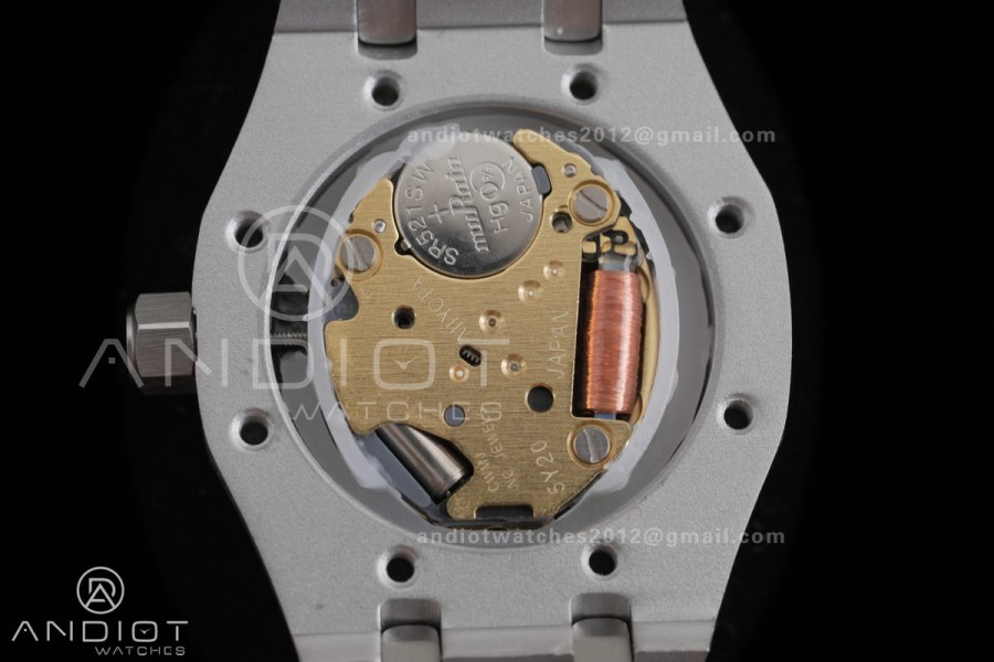Royal Oak 23mm Frosted SS MF 1:1 Best Edition Gray Dial on SS Bracelet Quartz