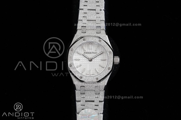 Royal Oak 23mm Frosted SS MF 1:1 Best Edition Whit...