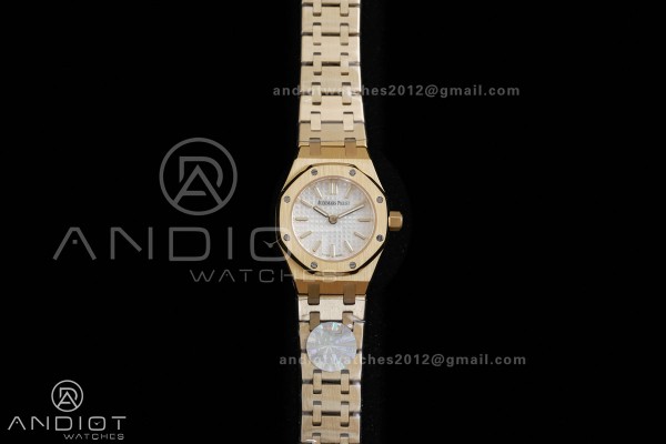 Royal Oak 23mm YG MF 1:1 Best Edition White Dial o...