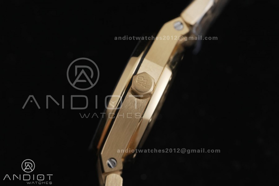 Royal Oak 23mm YG MF 1:1 Best Edition White Dial on YG Bracelet Quartz