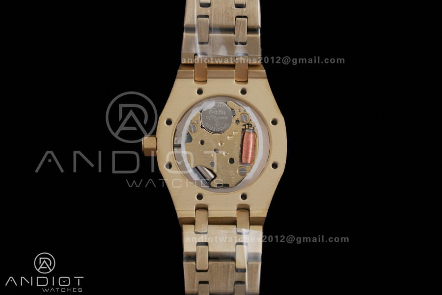 Royal Oak 23mm YG MF 1:1 Best Edition White Dial on YG Bracelet Quartz