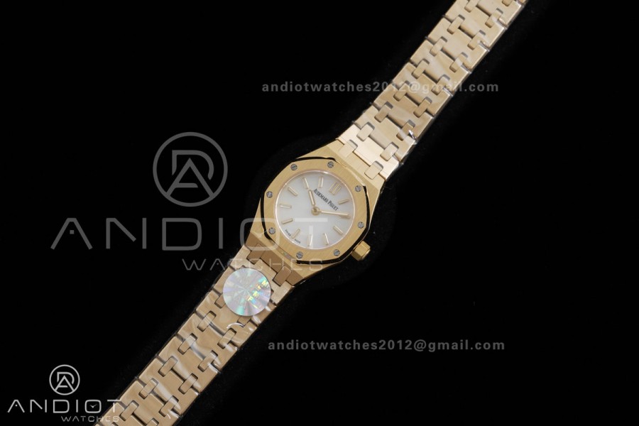 Royal Oak 23mm YG MF 1:1 Best Edition Mop Dial on YG Bracelet Quartz