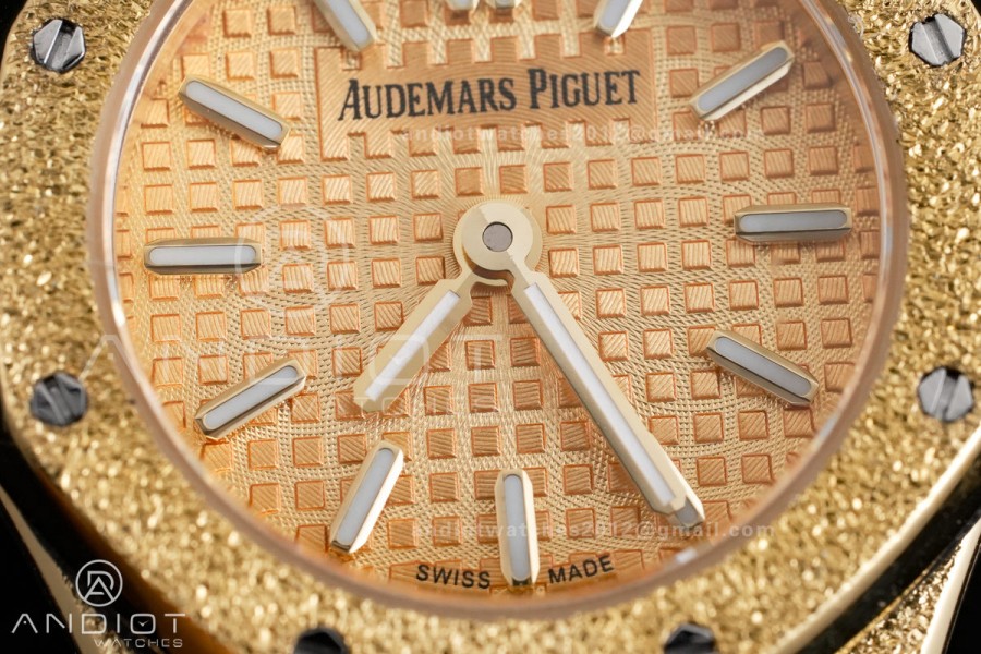 Royal Oak 23mm Frosted YG MF 1:1 Best Edition YG Dial on YG Bracelet Quartz