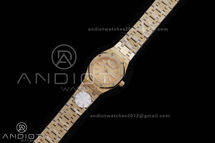 Royal Oak 23mm YG MF 1:1 Best Edition YG Dial on YG Bracelet Quartz