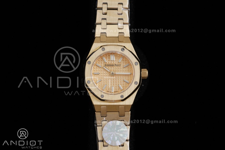 Royal Oak 23mm YG MF 1:1 Best Edition YG Dial on YG Bracelet Quartz