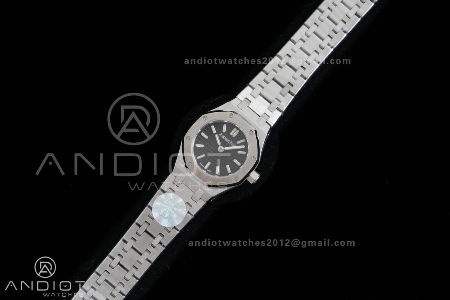 Royal Oak 23mm MF 1:1 Best Edition Black Dial on SS Bracelet Quartz