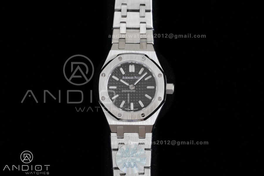 Royal Oak 23mm MF 1:1 Best Edition Black Dial on SS Bracelet Quartz