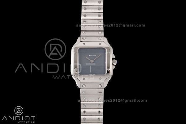 Santos 27mm SS 8848F 1:1 Best Edition Gray Dial on SS Bracelet Quartz