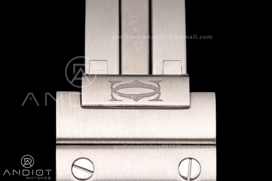 Santos 27mm SS 8848F 1:1 Best Edition Gray Dial on SS Bracelet Quartz