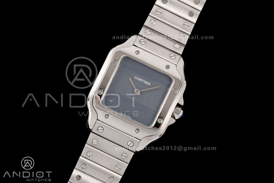Santos 27mm SS 8848F 1:1 Best Edition Gray Dial on SS Bracelet Quartz