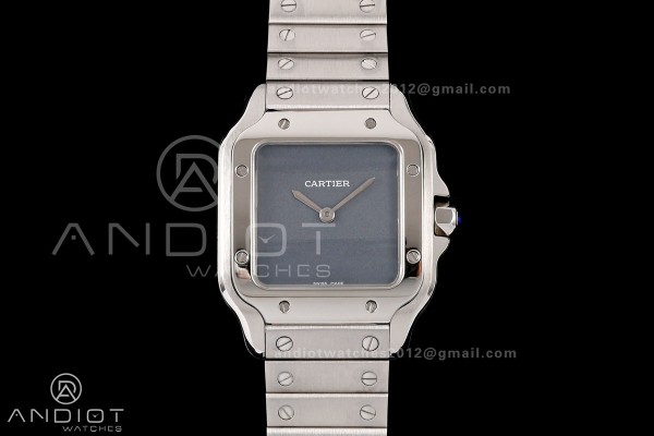 Santos 27mm SS 8848F 1:1 Best Edition Gray Dial on SS Bracelet Quartz