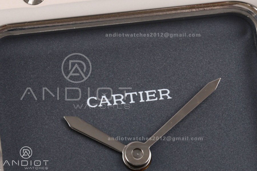 Santos 27mm SS 8848F 1:1 Best Edition Gray Dial on SS Bracelet Quartz