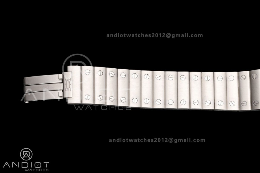 Santos 27mm SS 8848F 1:1 Best Edition Red Dial on SS Bracelet Quartz