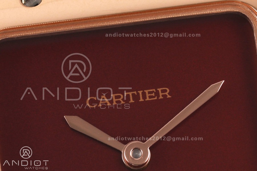 Santos 27mm SS/RG 8848F 1:1 Best Edition Red Dial on SS/RG Bracelet Quartz
