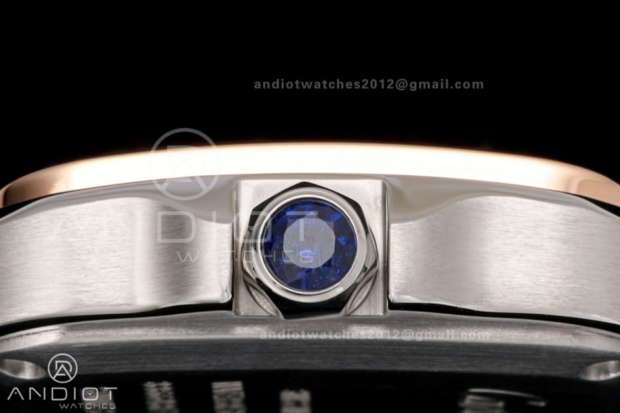 Santos 27mm SS/RG 8848F 1:1 Best Edition Red Dial on SS/RG Bracelet Quartz