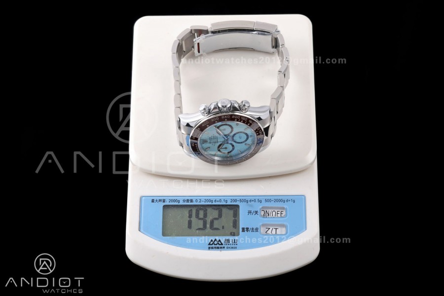 Daytona 126506 QF 1:1 Best Edition Ice Blue Dial on SS Bracelet JH4131 Free Sprung (Weighted)