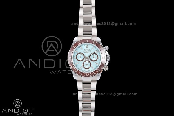 Daytona 126506 QF 1:1 Best Edition Ice Blue Crystal Dial on SS Bracelet JH4131 Free Sprung (Weighted)