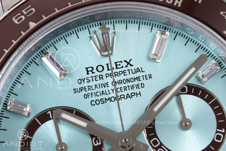 Daytona 126506 QF 1:1 Best Edition Ice Blue Crystal Dial on SS Bracelet JH4131 Free Sprung (Weighted)