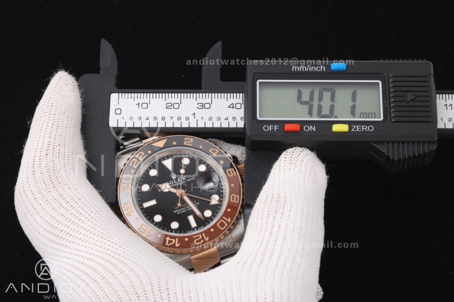 GMT-Master II 126711 CHNR 904L QF 1:1 Best Edition on SS/RG Bracelet JH3285 Free Sprung