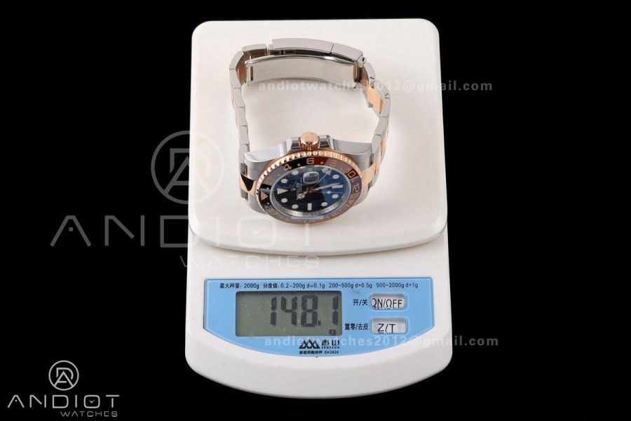 GMT-Master II 126711 CHNR 904L QF 1:1 Best Edition on SS/RG Bracelet JH3285 Free Sprung
