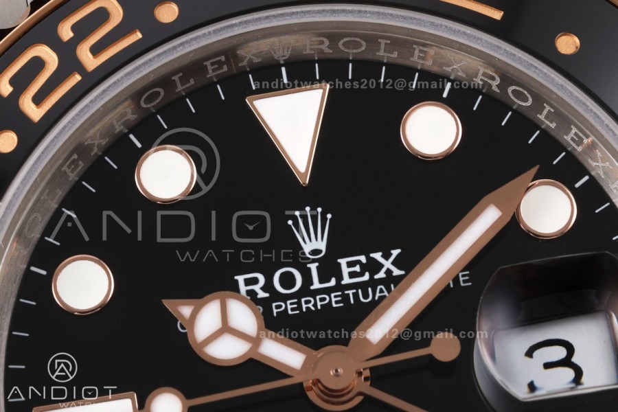 GMT-Master II 126711 CHNR 904L QF 1:1 Best Edition on SS/RG Bracelet JH3285 Free Sprung
