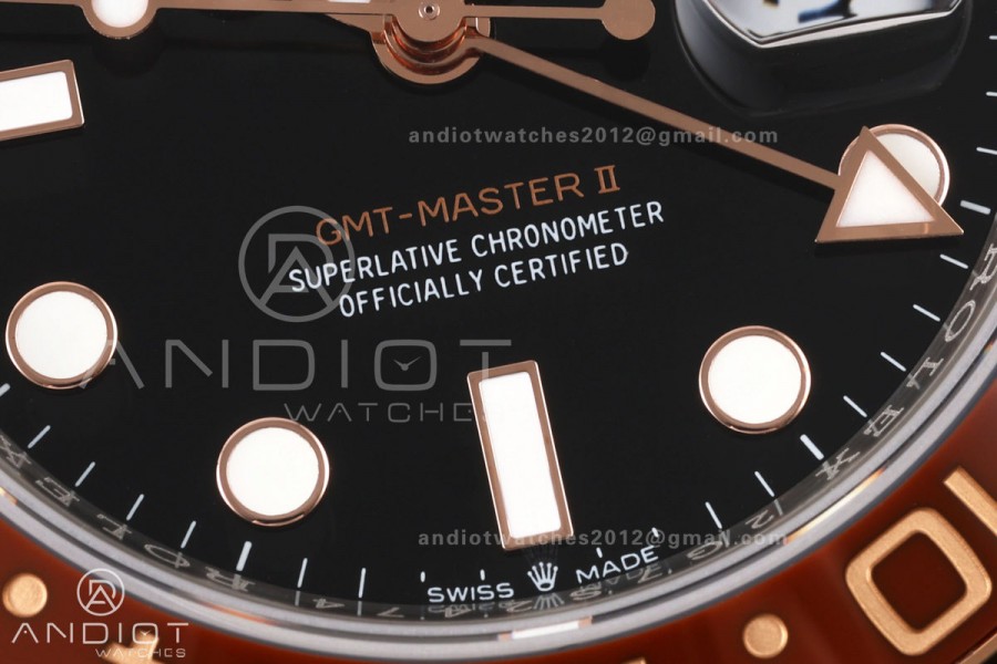 GMT-Master II 126711 CHNR 904L QF 1:1 Best Edition on SS/RG Bracelet JH3285 Free Sprung