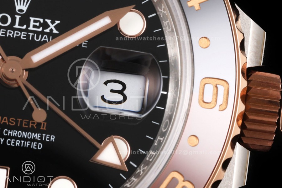 GMT-Master II 126711 CHNR 904L QF 1:1 Best Edition on SS/RG Bracelet JH3285 Free Sprung