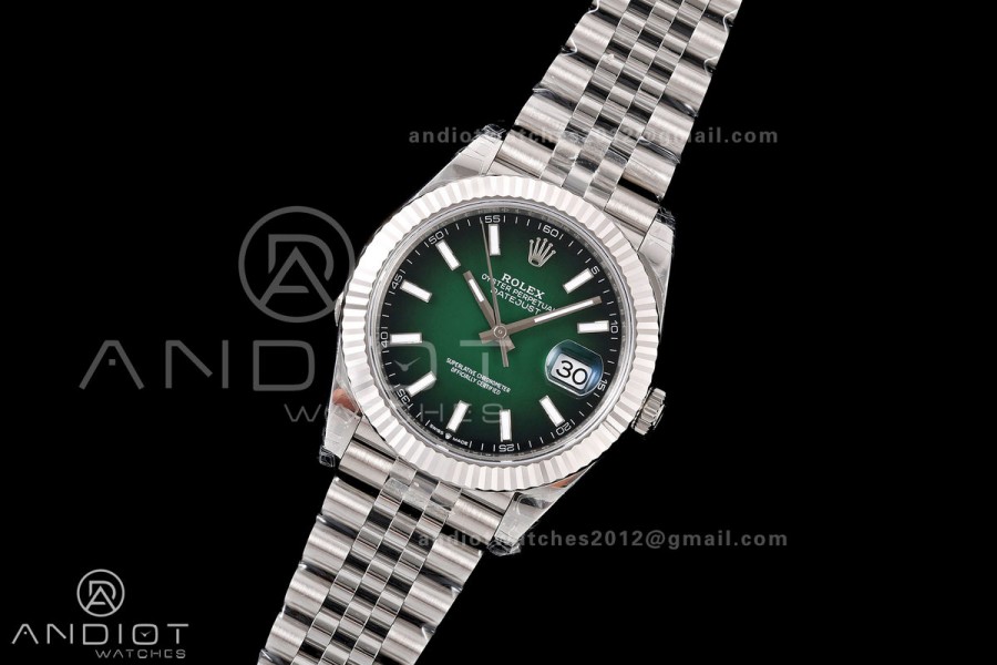 DateJust 41 126334 904L SS VSF 1:1 Best Edition Green Ombre Dial on Jubilee Bracelet VS3235v2 V2s (133g)