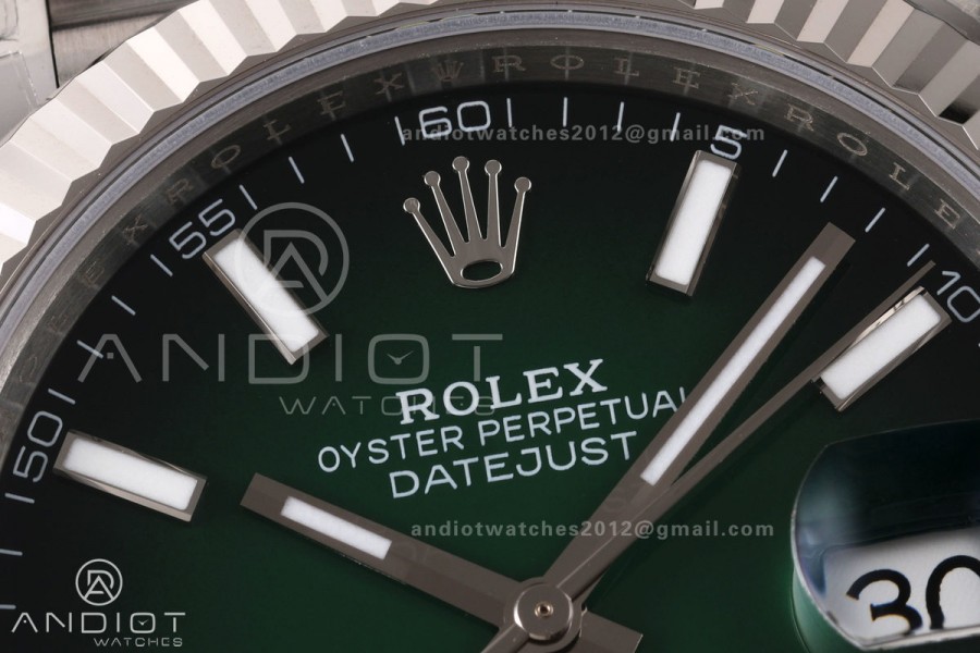 DateJust 41 126334 904L SS VSF 1:1 Best Edition Green Ombre Dial on Jubilee Bracelet VS3235v2 V2s (133g)