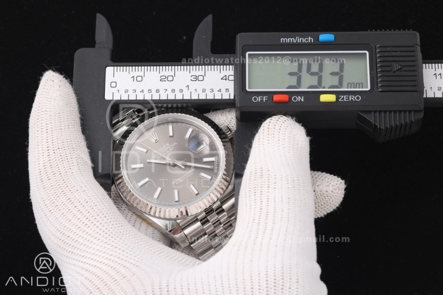 DateJust 41 126334 904L SS VSF 1:1 Best Edition Gray Stick Dial on Jubilee Bracelet VS3235v2 V2s (133g)