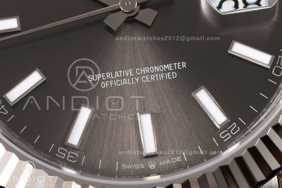 DateJust 41 126334 904L SS VSF 1:1 Best Edition Gray Stick Dial on Jubilee Bracelet VS3235v2 V2s (133g)