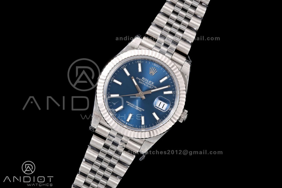 DateJust 41 126334 904L SS VSF 1:1 Best Edition Blue Stick Dial on Jubilee Bracelet VS3235v2 V2s (133g)