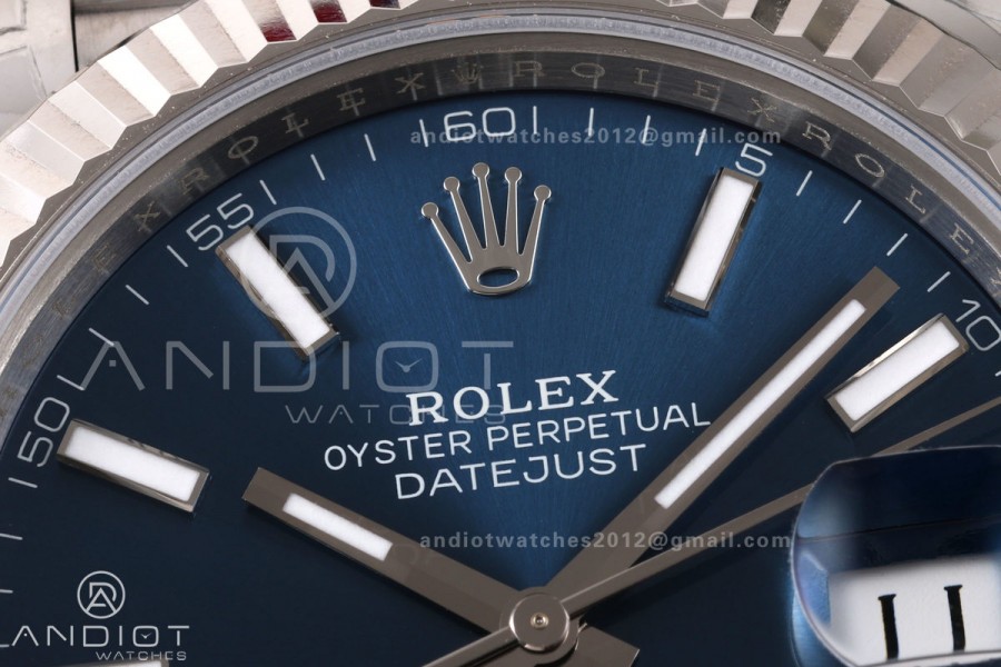 DateJust 41 126334 904L SS VSF 1:1 Best Edition Blue Stick Dial on Jubilee Bracelet VS3235v2 V2s (133g)