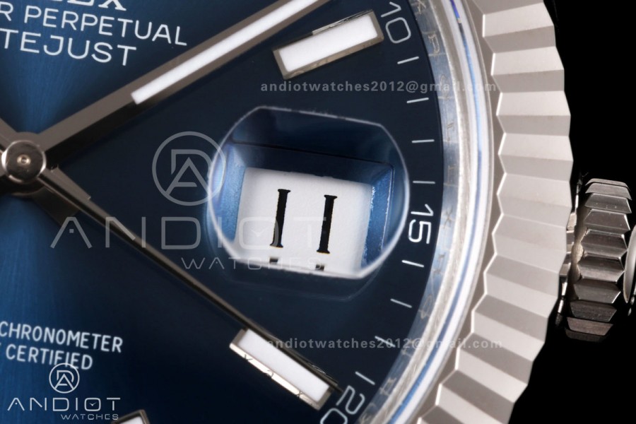 DateJust 41 126334 904L SS VSF 1:1 Best Edition Blue Stick Dial on Jubilee Bracelet VS3235v2 V2s (133g)